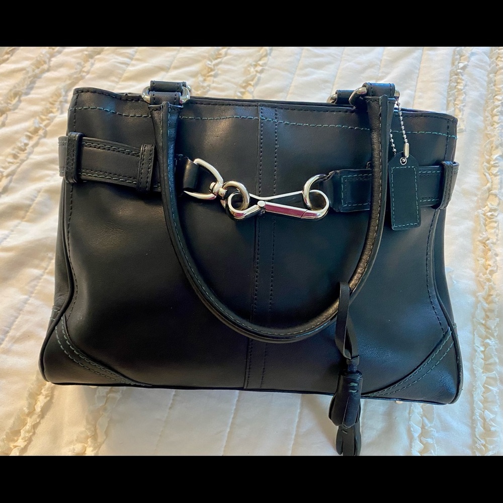 Black Leather Coach purse